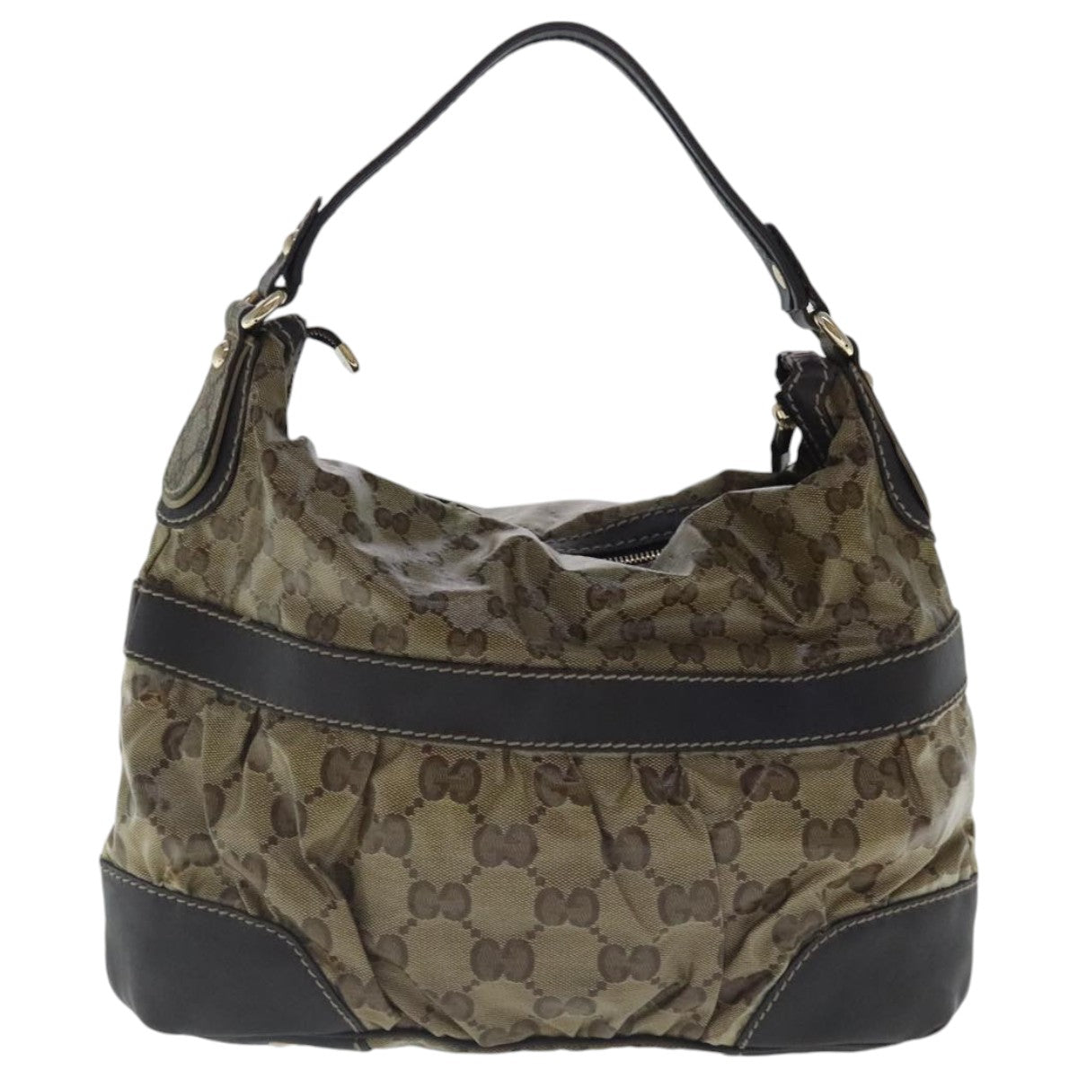 Gucci Gg Crystal Beige Canvas Shoulder Bag