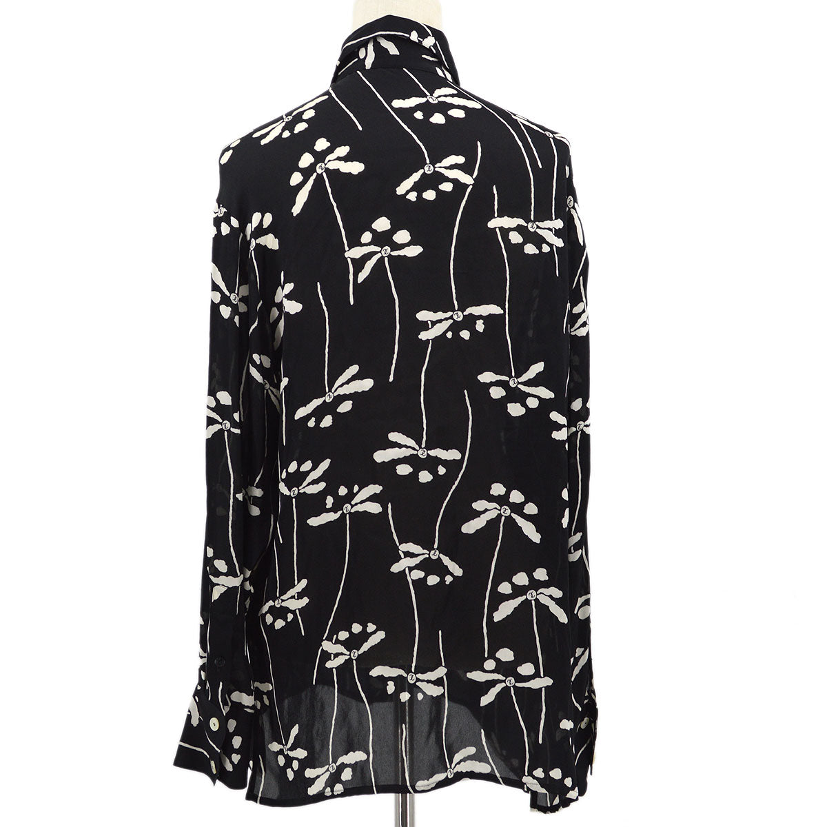 Chanel Fall 1994 CC floral-print silk shirt #40