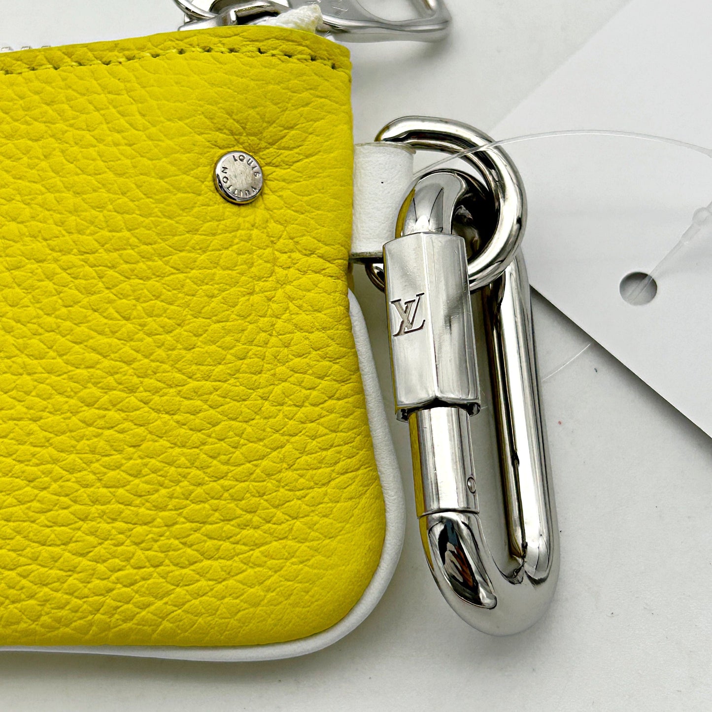 Louis Vuitton Pochette Clés Yellow Leather Wallet lv8838cc