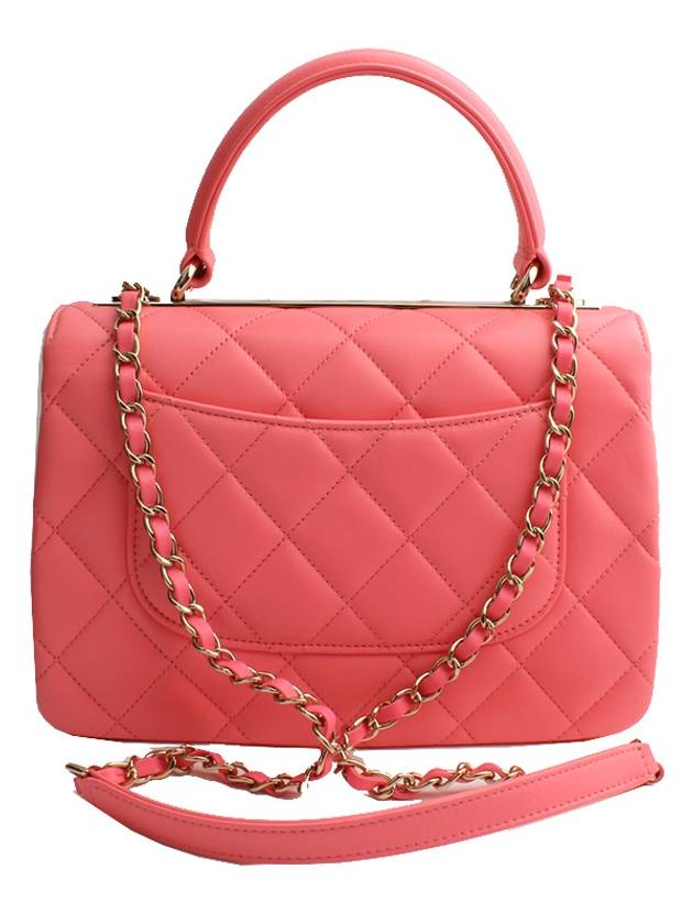 Trendy CC Neon Coral Small Tote and Crossbody Bag Chanel