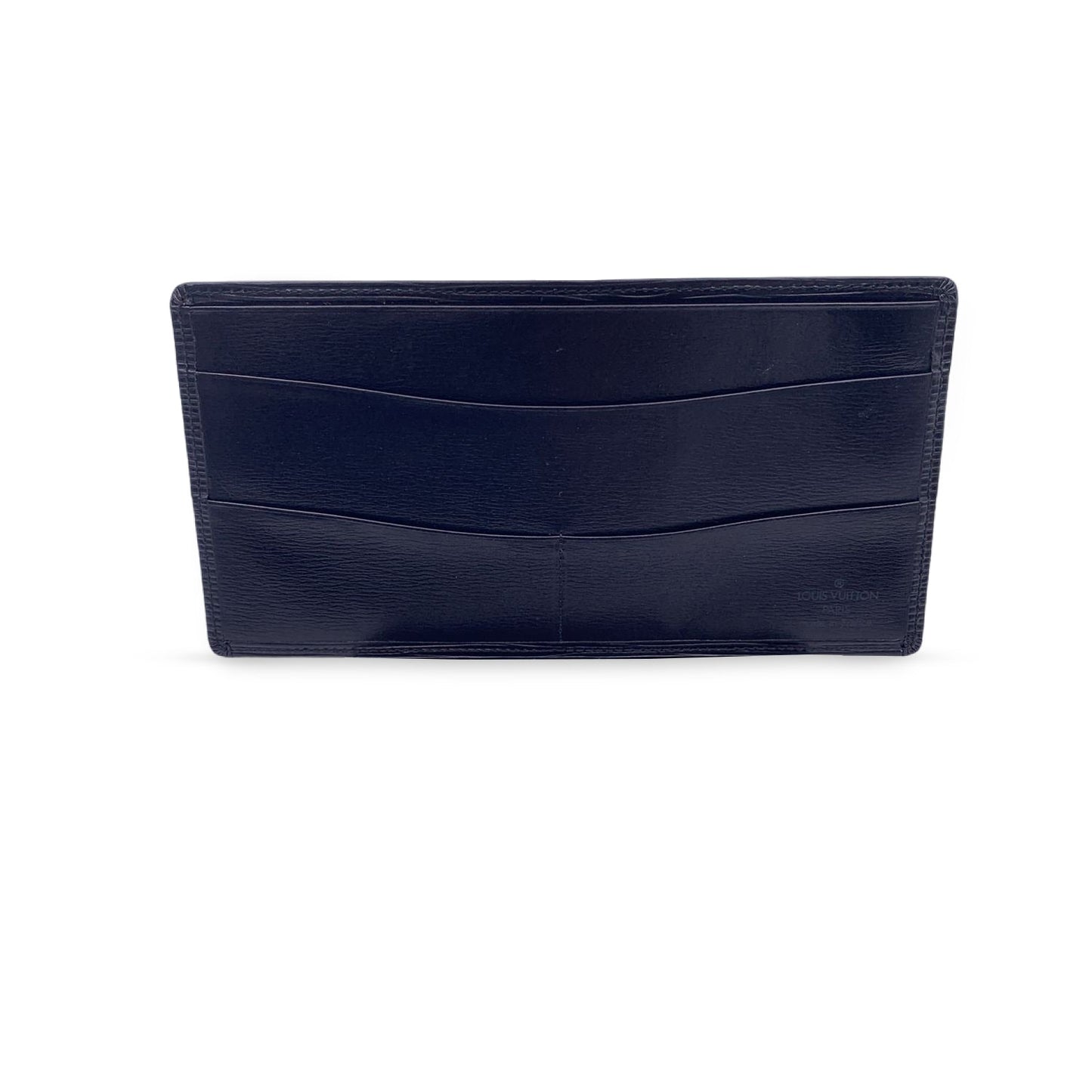 LOUIS VUITTON Vintage Black Epi Leather Long Card Wallet Ticket Holder