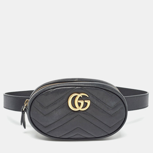 Gucci  Matelass&eacute; Leather Mini Gg Marmont Belt Bag