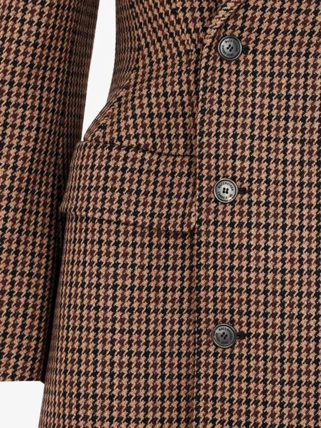 Luxury Balenciaga  Wool Double Coat Brown