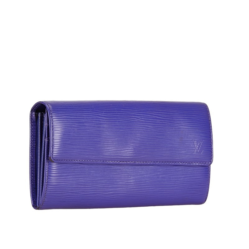Louis Vuitton Epi Portefoliosara Long Wallet M6031G Fig Pearl Leather  Louis Vuitton