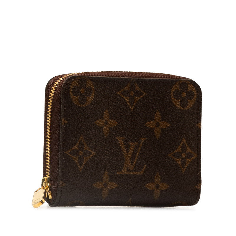 Louis Vuitton Monogram Zippy Coinpass Coincase M60067 Brown PVC Leather  Louis Vuitton