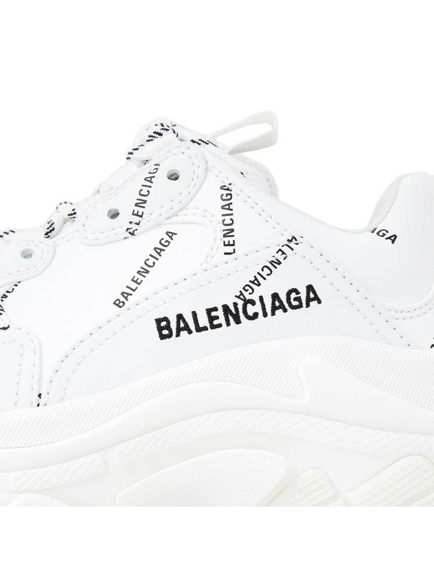 Luxury Balenciaga  Triple S All-Over Logo Low Top Sneakers White