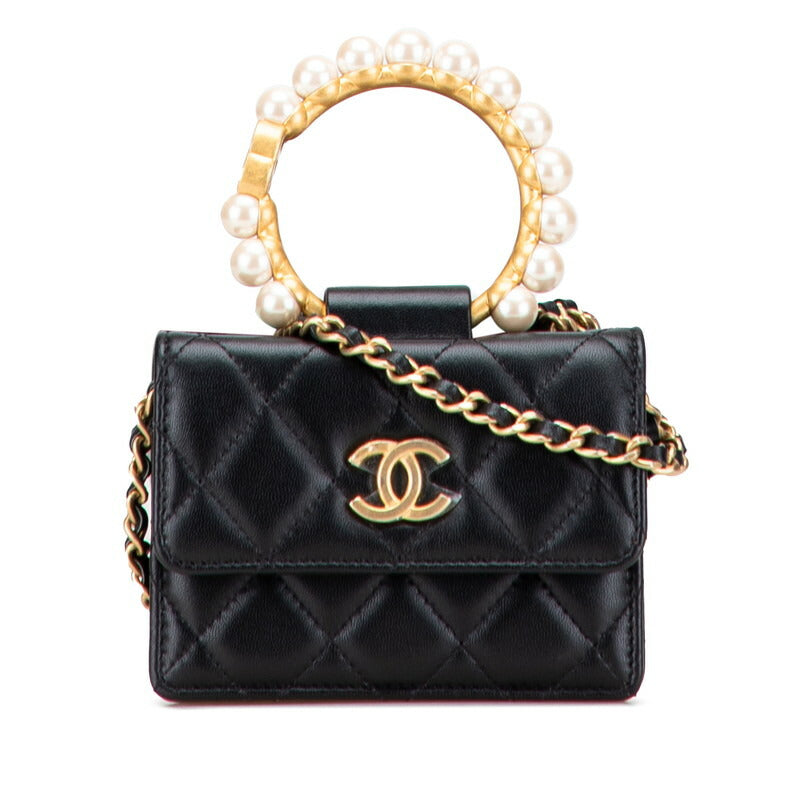 Chanel Mini Mini Matelassé Lambskin 2way Shoulder Bag
