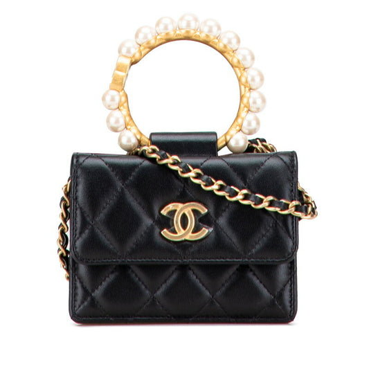 Chanel Mini Mini Matelassé Lambskin 2way Shoulder Bag