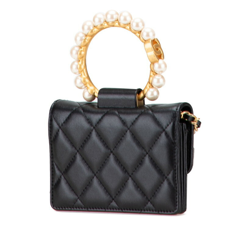 Chanel Mini Mini Matelassé Lambskin 2way Shoulder Bag
