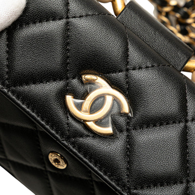 Chanel Mini Mini Matelassé Lambskin 2way Shoulder Bag