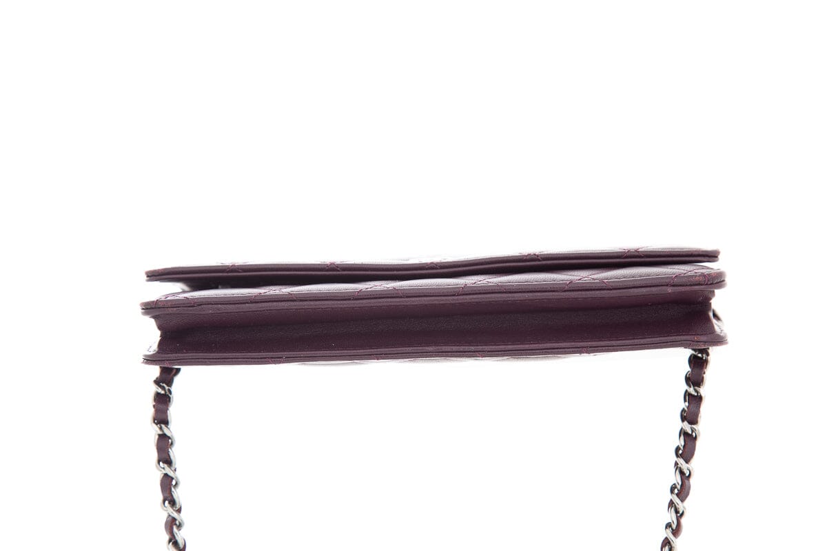 Chanel 2011 Bordeaux Lambskin Wallet on Chain Cross-Body