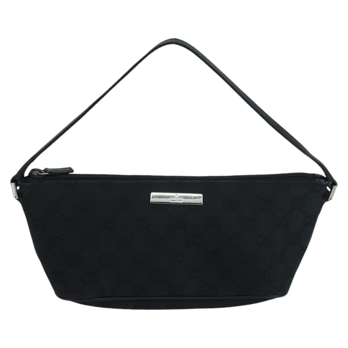 Gucci Baguette Black Canvas Clutch Bag ()