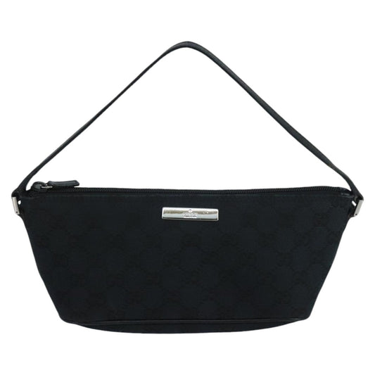 Gucci Baguette Black Canvas Clutch Bag ()