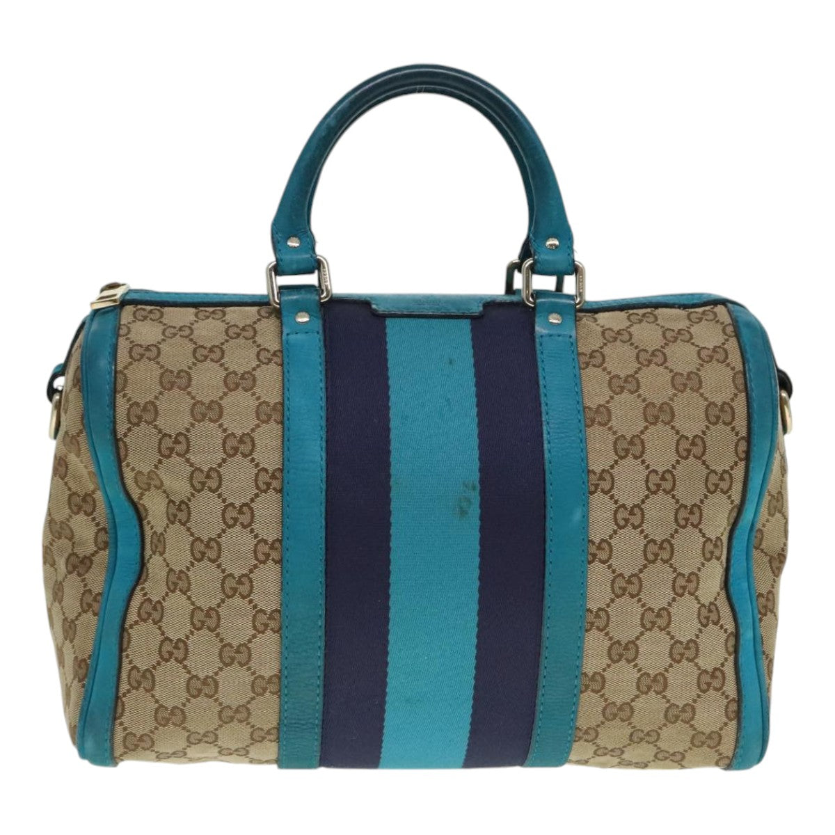 Gucci Web Beige Canvas Travel Bag ()