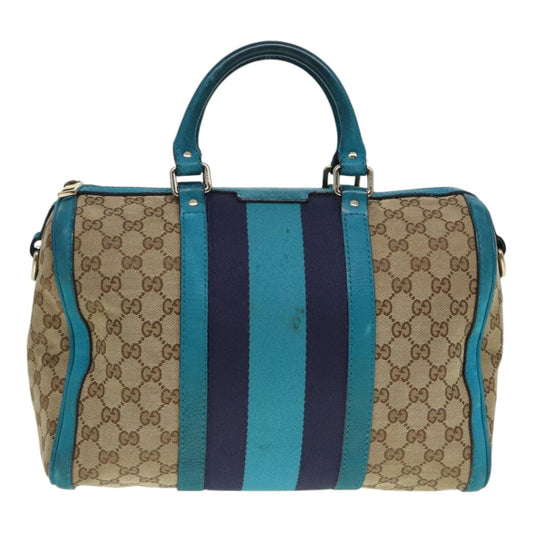 Gucci Web Beige Canvas Travel Bag ()