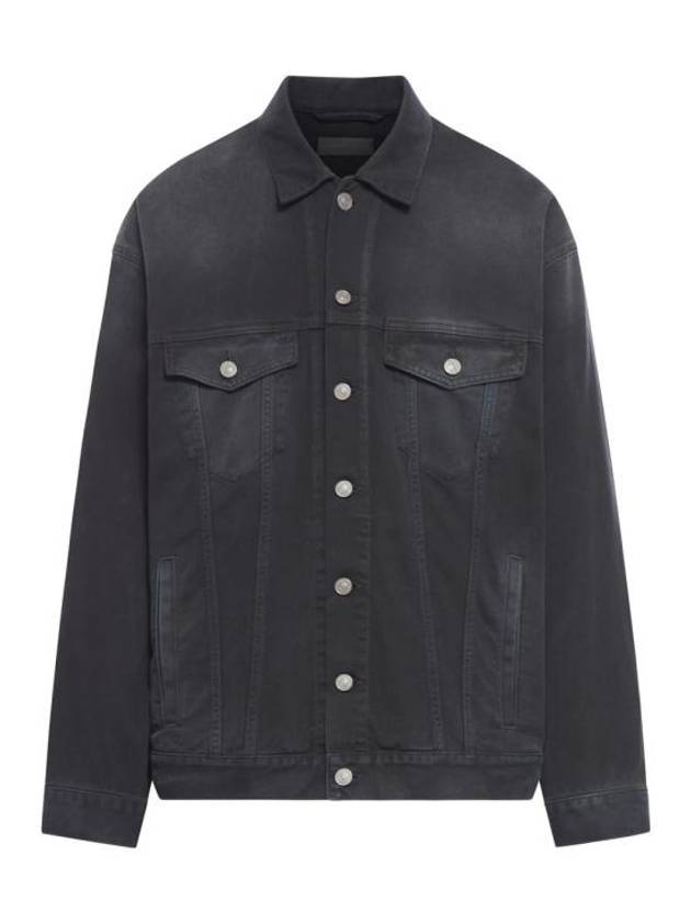 Luxury Balenciaga  Sunbleached Denim Jacket Black