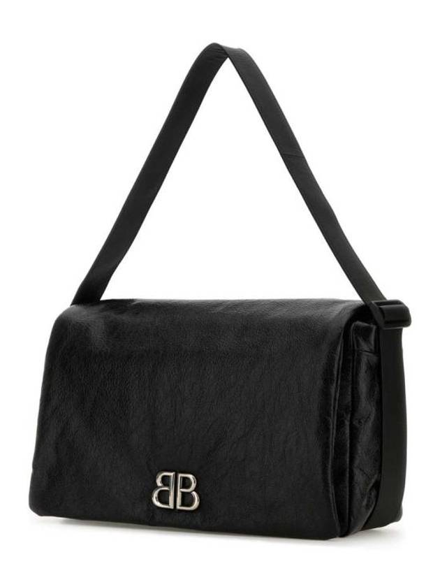 Luxury Balenciaga  Monaco Flap Medium Shoulder Bag Black