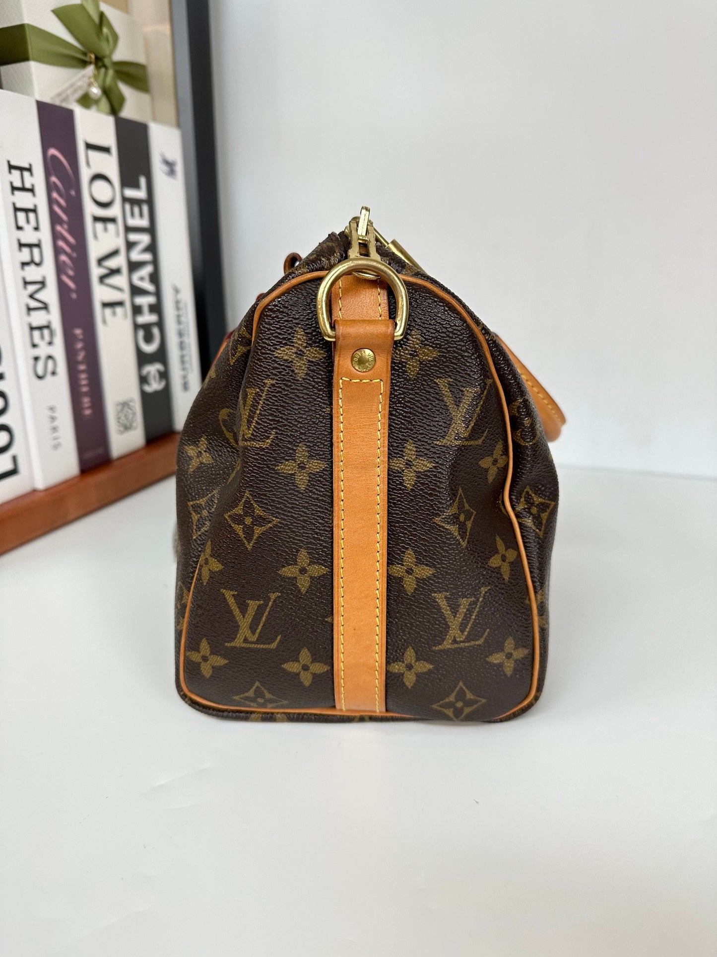 Louis Vuitton LV Monogram Speedy 25 with strap - Brown Handle Bags, Handbags #1SANCE
