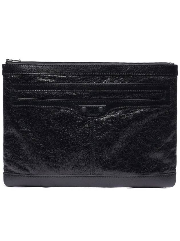 Luxury Balenciaga  Classic Clip Clutch Bag Black