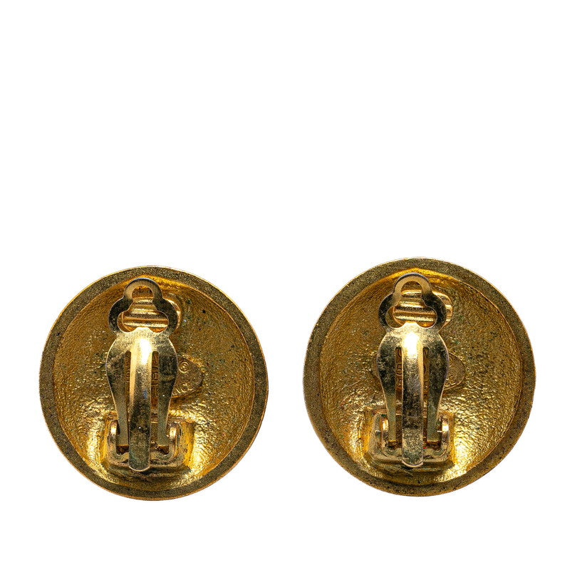 Chanel Vintage Coco Mark Earrings Gold
