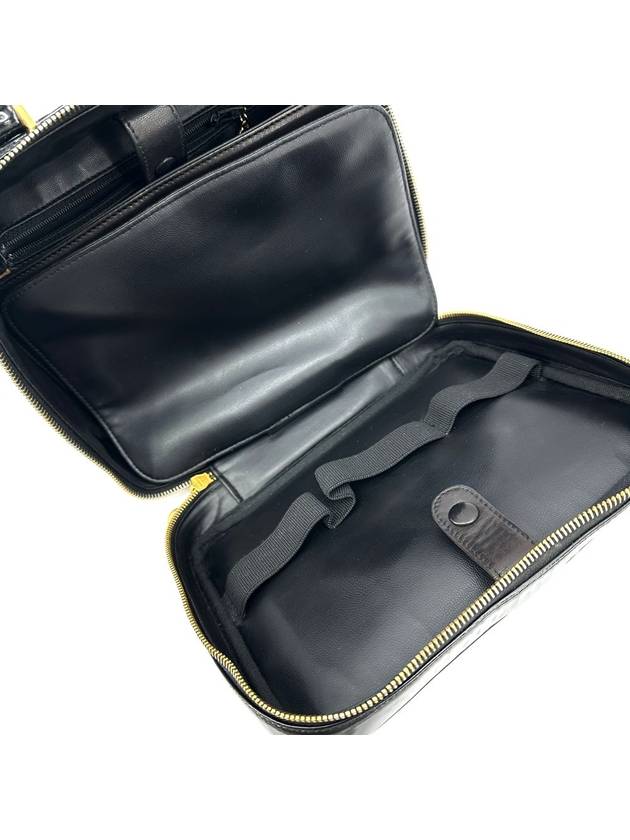 Patent cosmetic top handle tote bag and shoulder Chanel