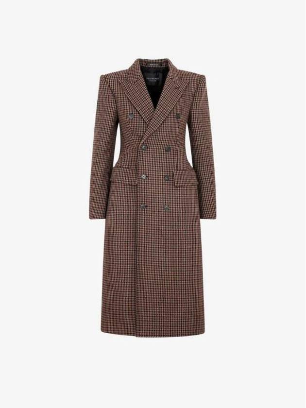 Luxury Balenciaga  Wool Double Coat Brown