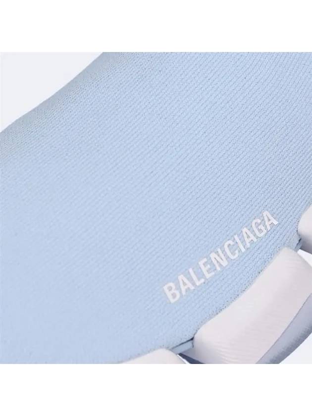Luxury Balenciaga  Speedrunner Knit High Top Sneakers Blue