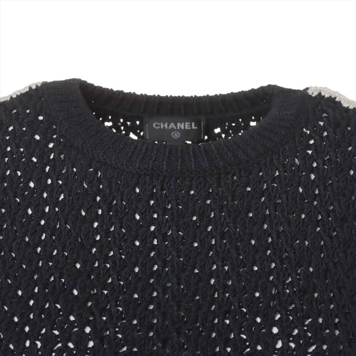 Chanel Coconut Button P72 Silk e One Piece 36  Black