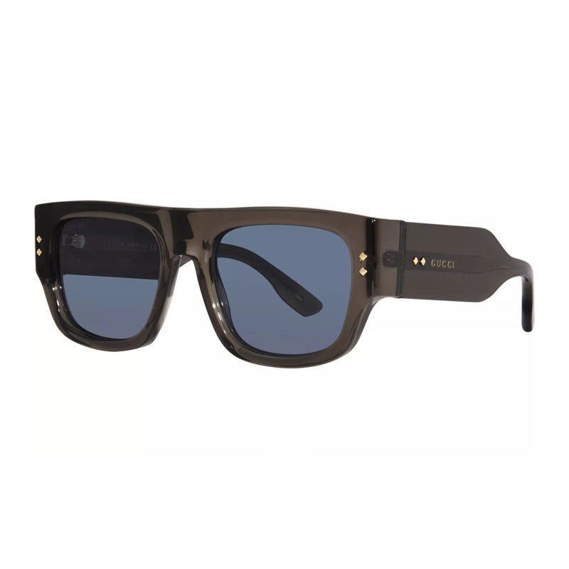 Gucci Sunglasses Square Full Rim, Dark Havana Frame and Brown Lens GG1262S002