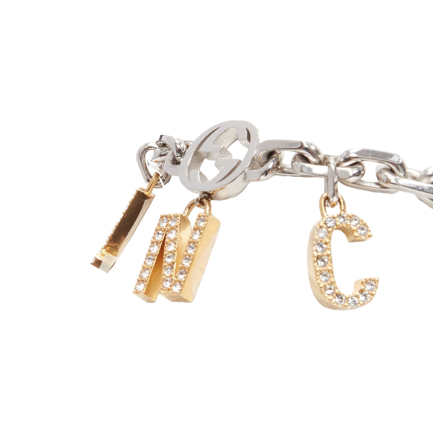 Gucci Luxury Balenciaga  Hacker Project silver GG B logo charms bracelet