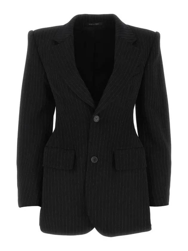 Luxury Balenciaga  WoMen's Hourglass Blazer Jacket Black