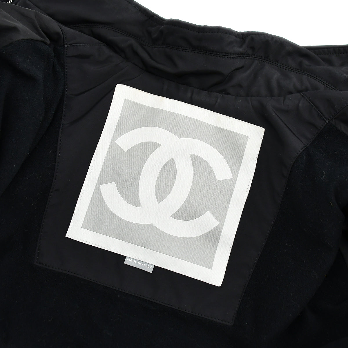 Chanel Sport Line Zip Up Jacket Black 02A #36