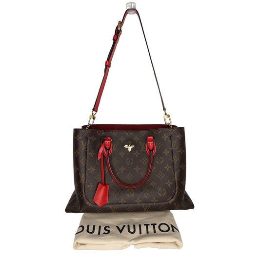 Louis Vuitton Monogram Flower Zipped Tote Coquelicot