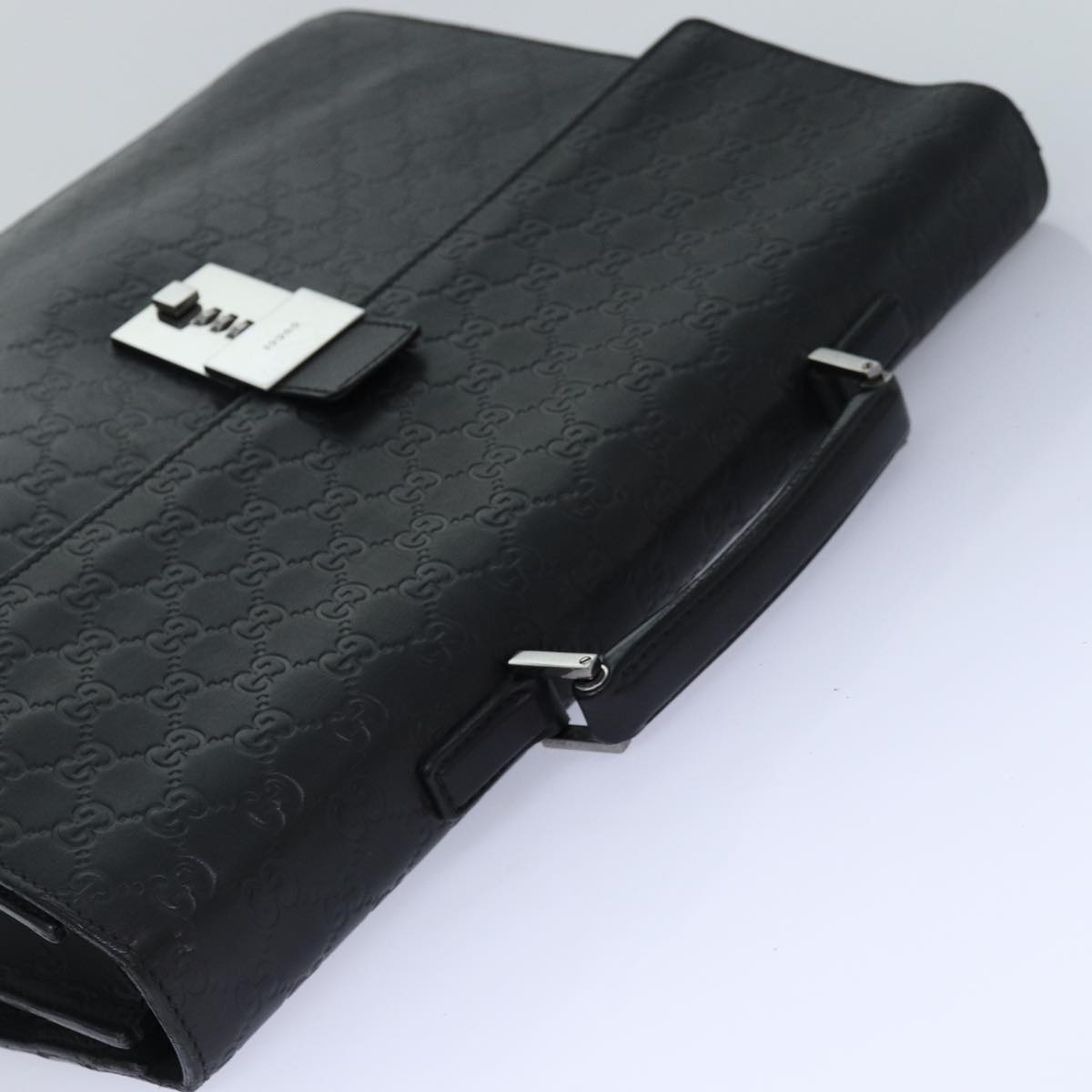 Gucci Gg Supreme Black Leather Handbag