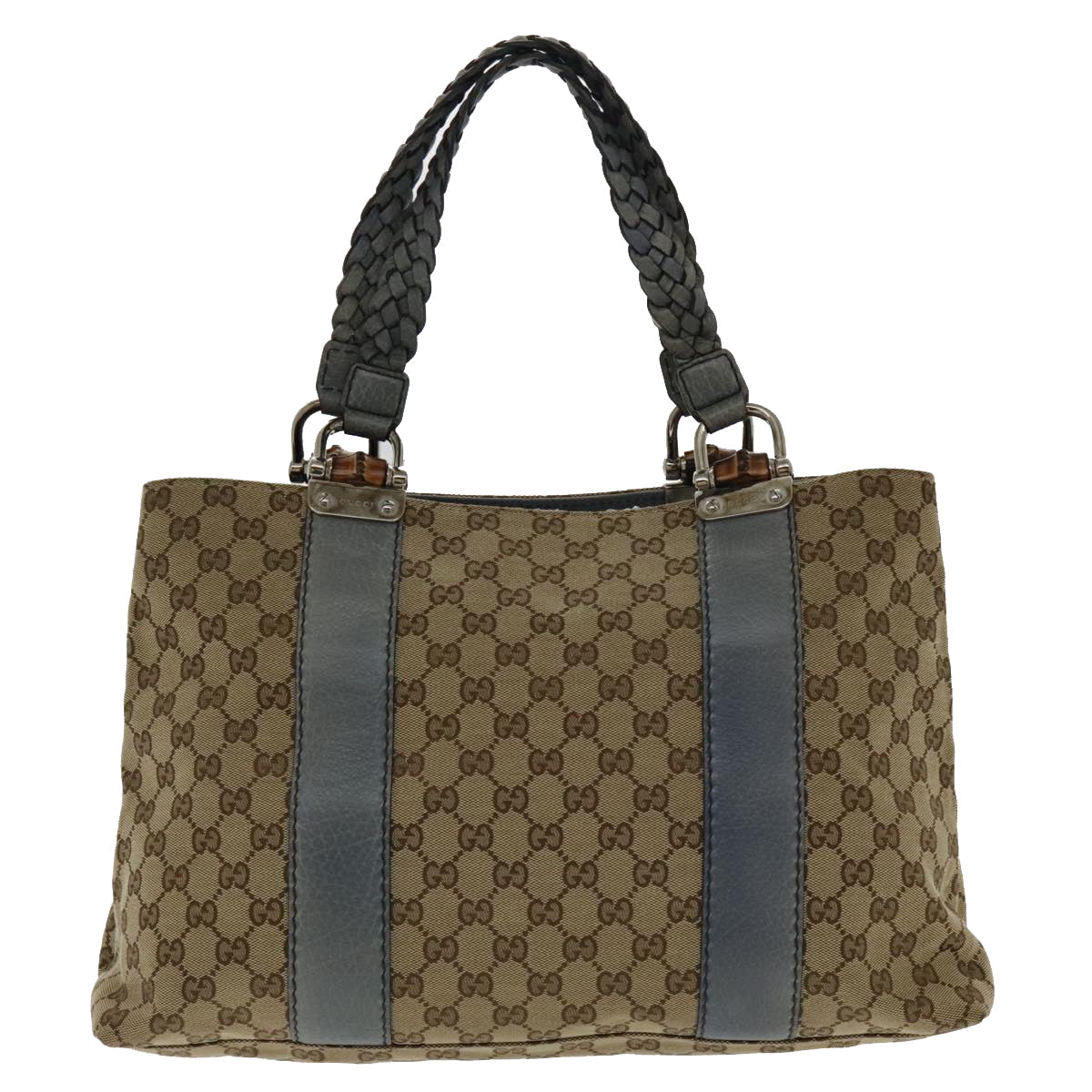 Gucci Bamboo Brown Canvas Tote Bag