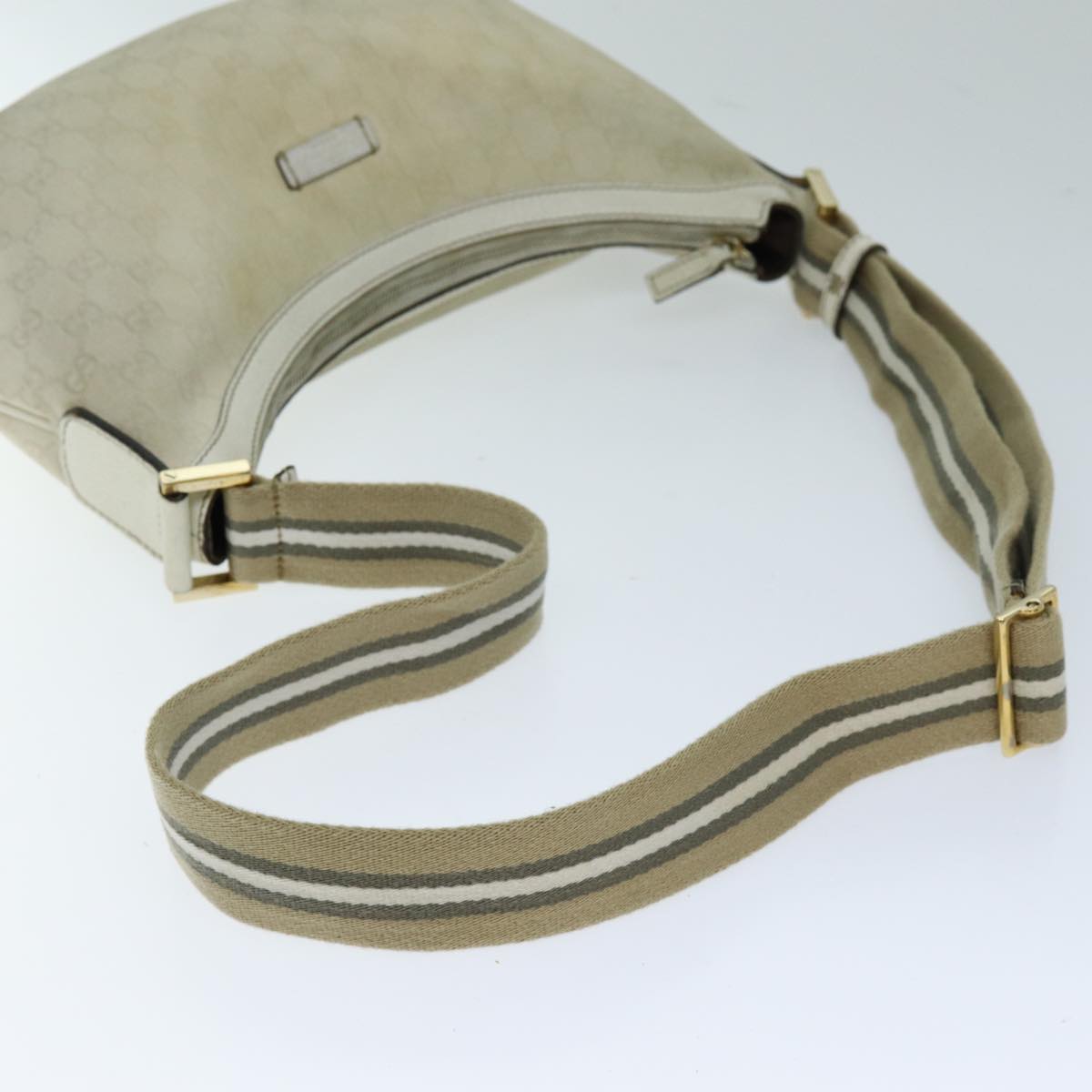 Gucci Sherry Beige Canvas Shoulder Bag