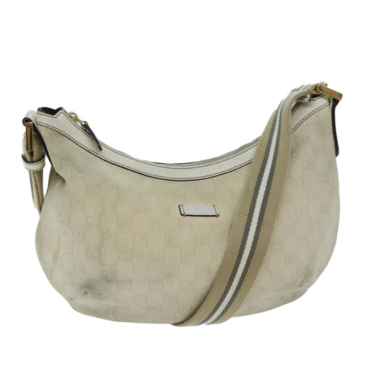 Gucci Sherry Beige Canvas Shoulder Bag ()