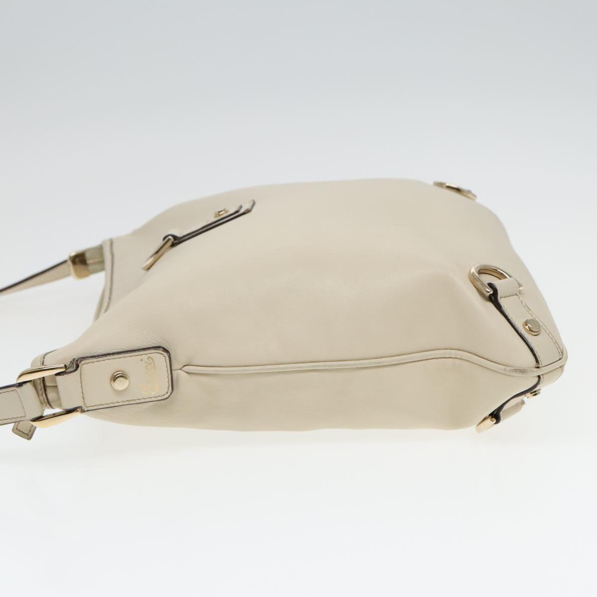Gucci Abbey Beige Leather Shoulder Bag