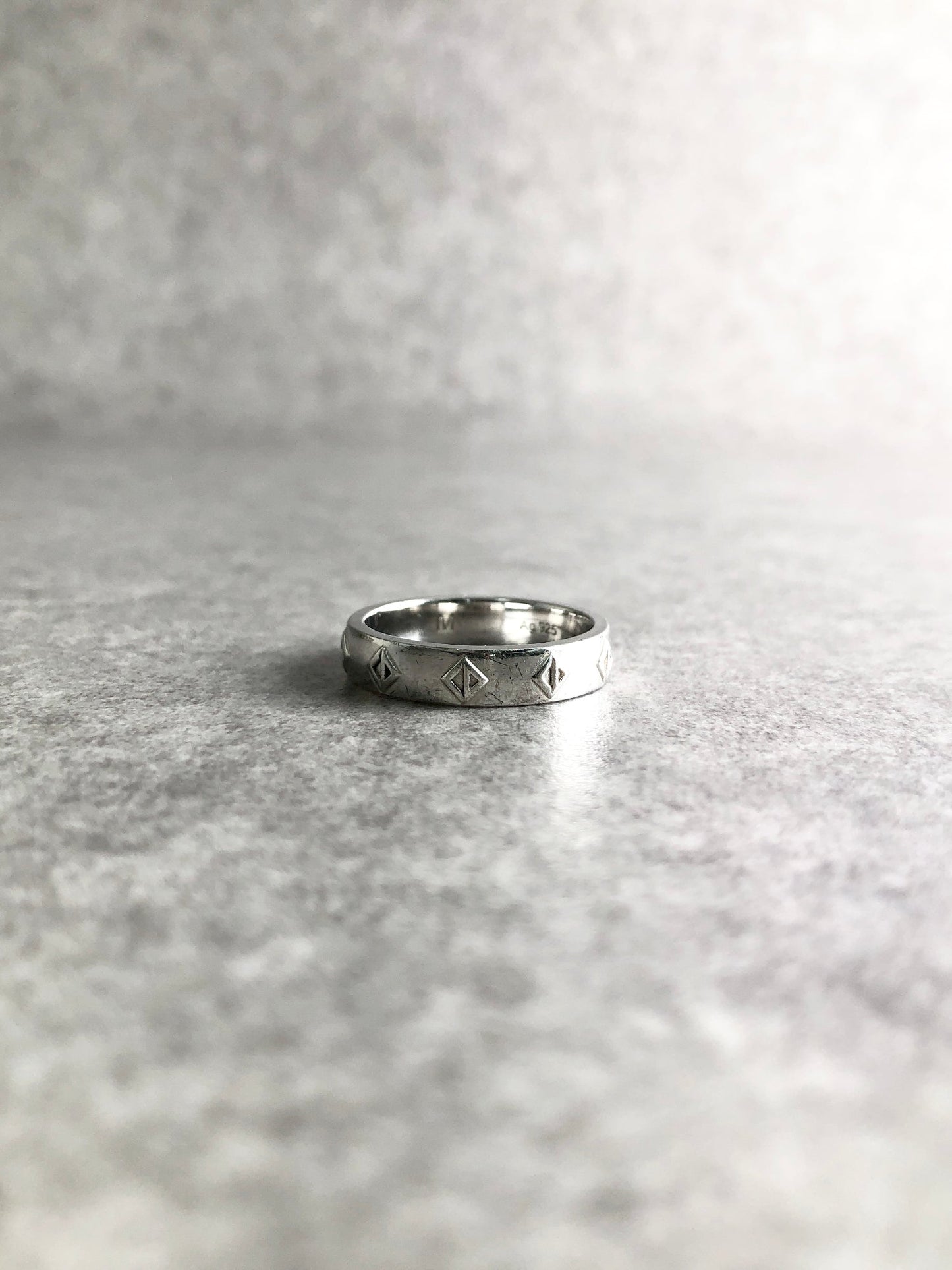 Christian Dior CD Logo Ring Silver Vintage ntf73h