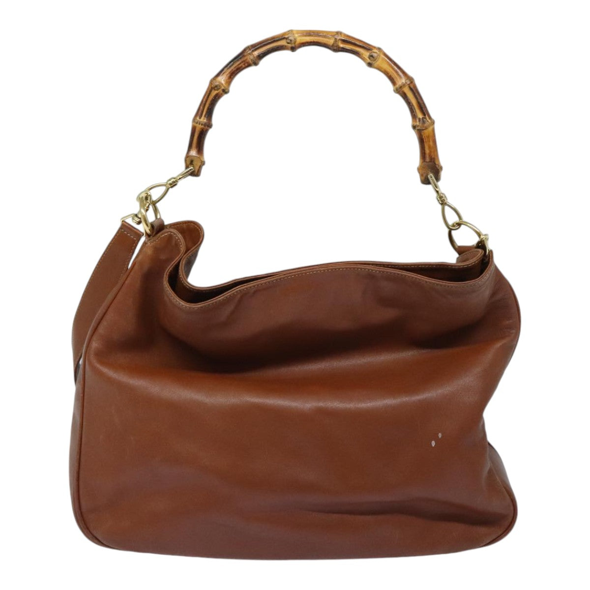 Gucci Bamboo Brown Leather Shoulder Bag