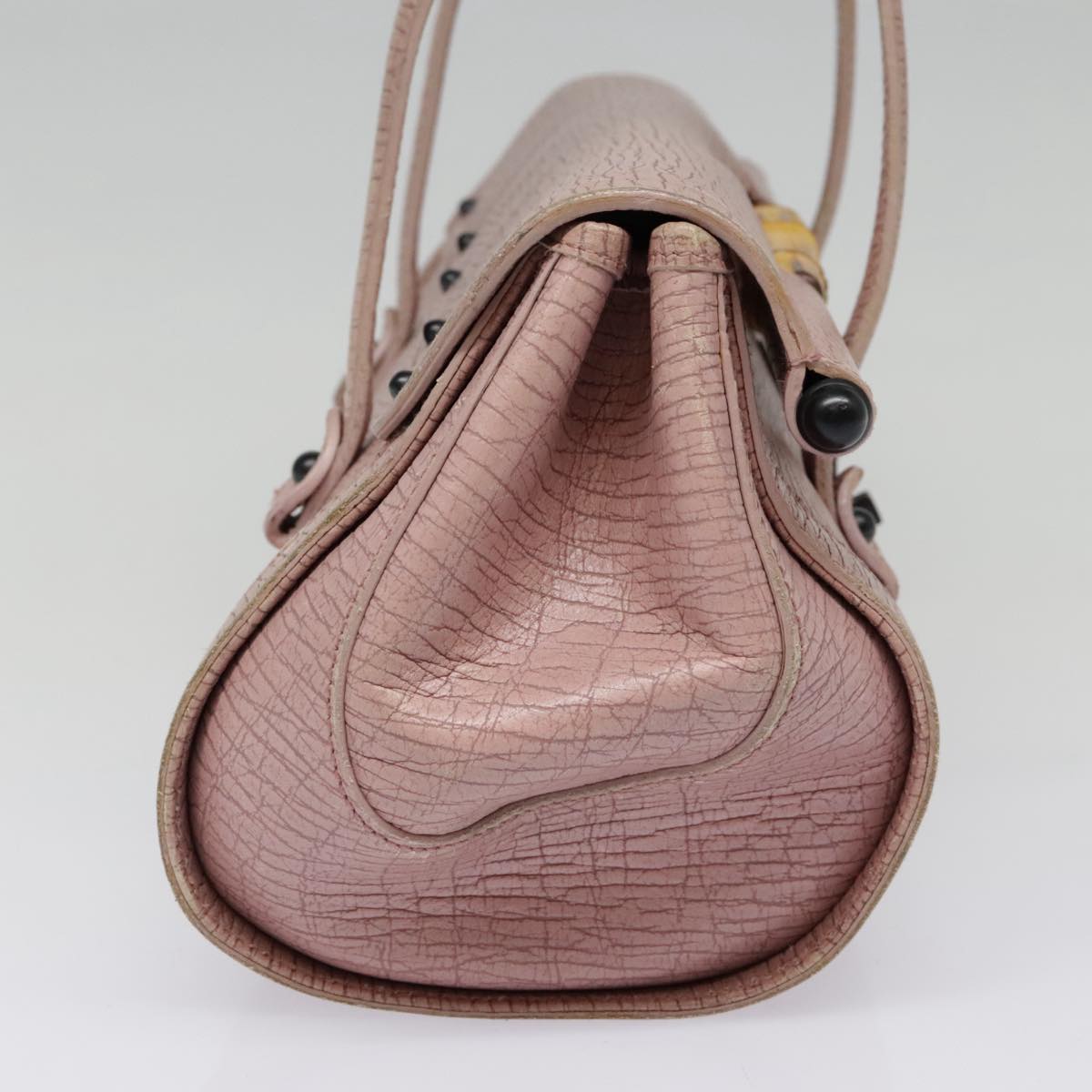 Gucci Bamboo Pink Leather Handbag