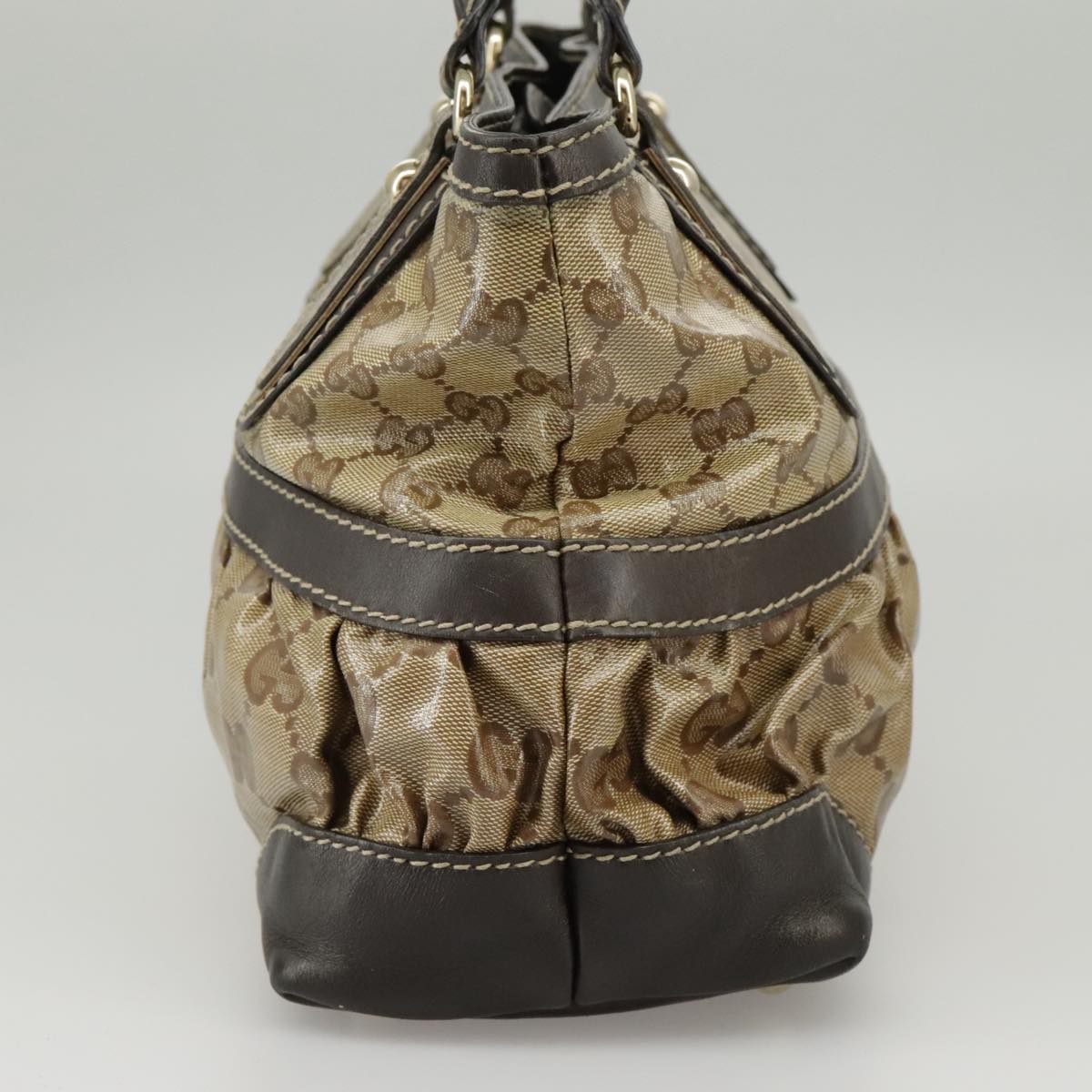Gucci Gg Crystal Beige Canvas Handbag
