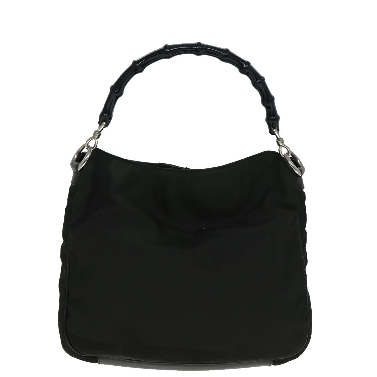 Gucci Bamboo Khaki Synthetic Handbag