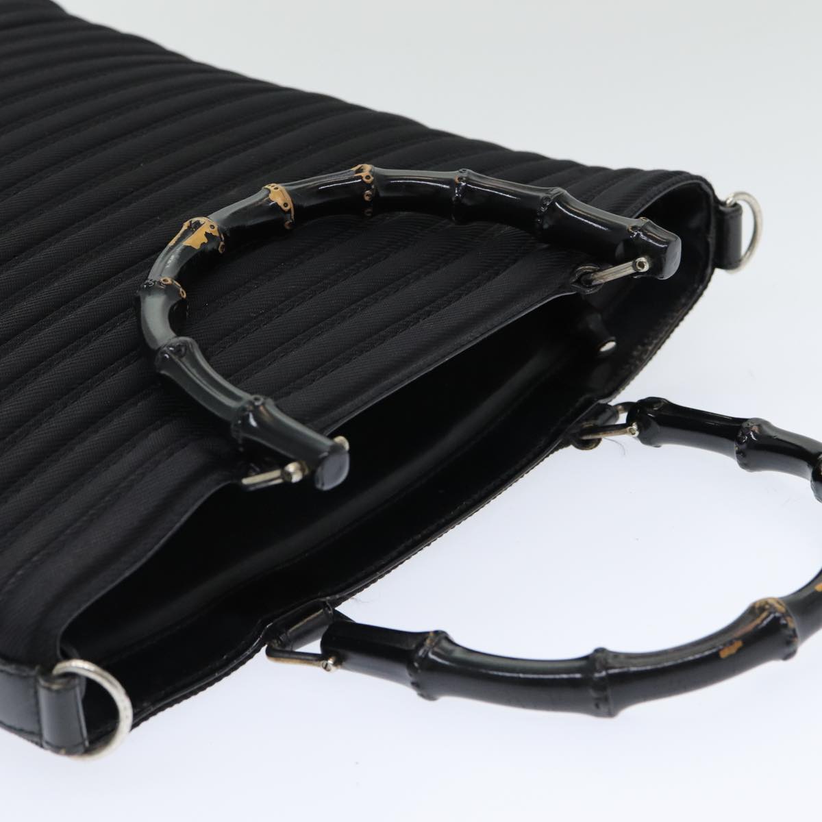 Gucci Bamboo Black Synthetic Handbag
