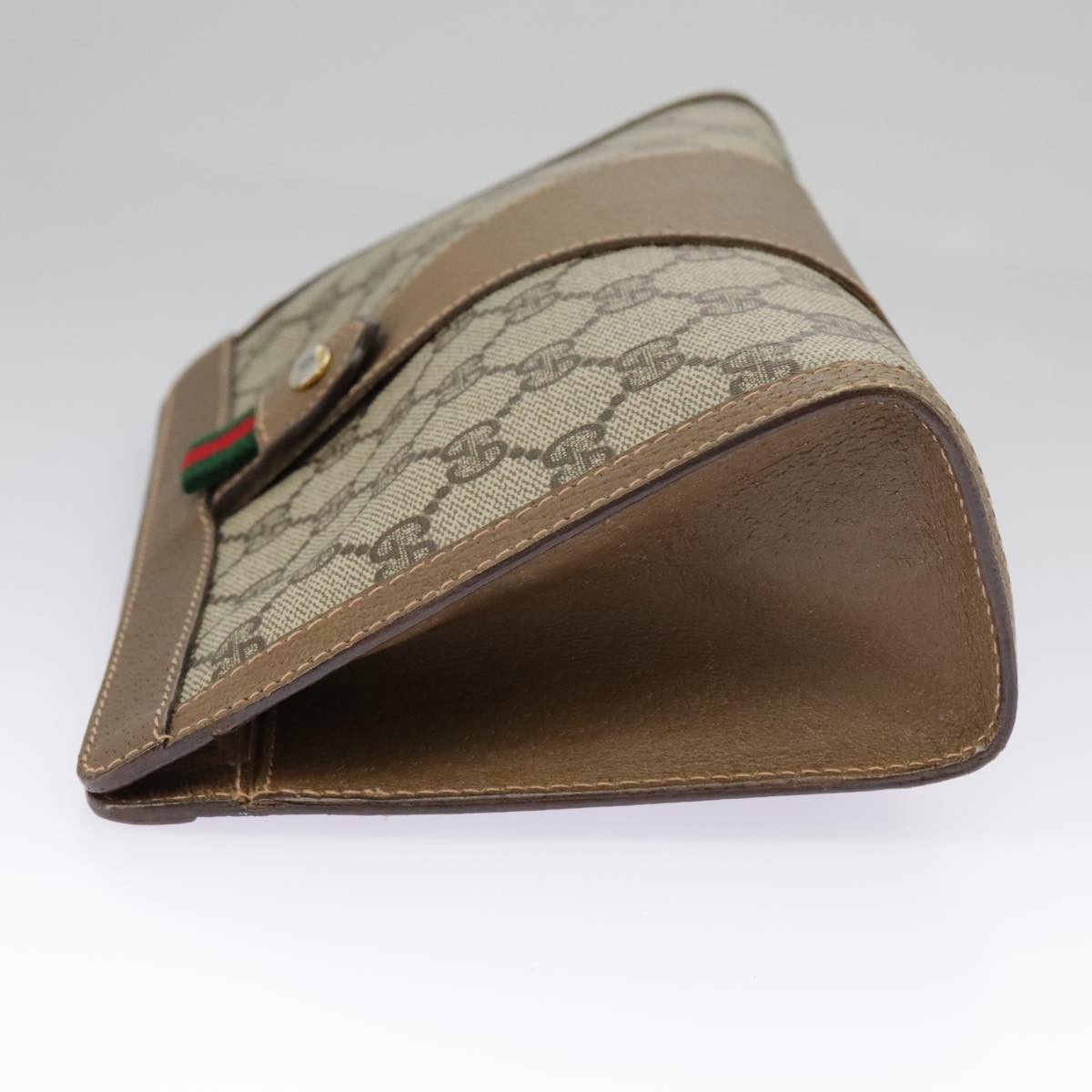 Gucci Ophidia Beige Canvas Clutch Bag
