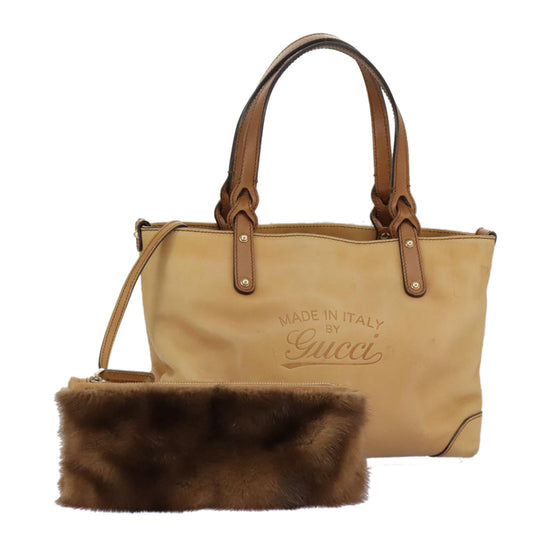 Gucci Craft Beige Leather Handbag ()