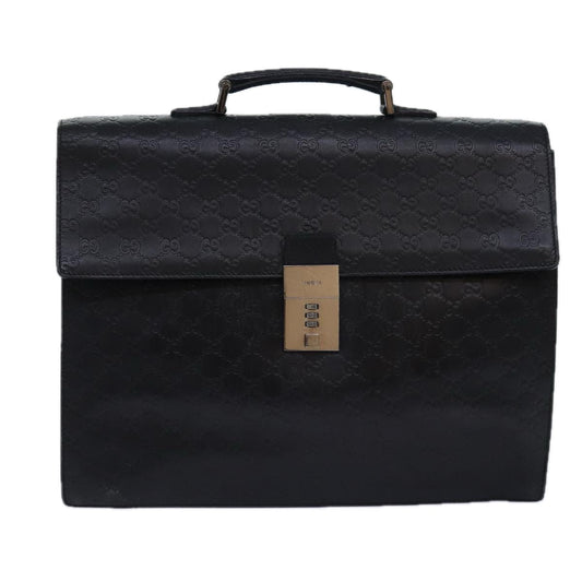 Gucci Gg Supreme Black Leather Handbag ()