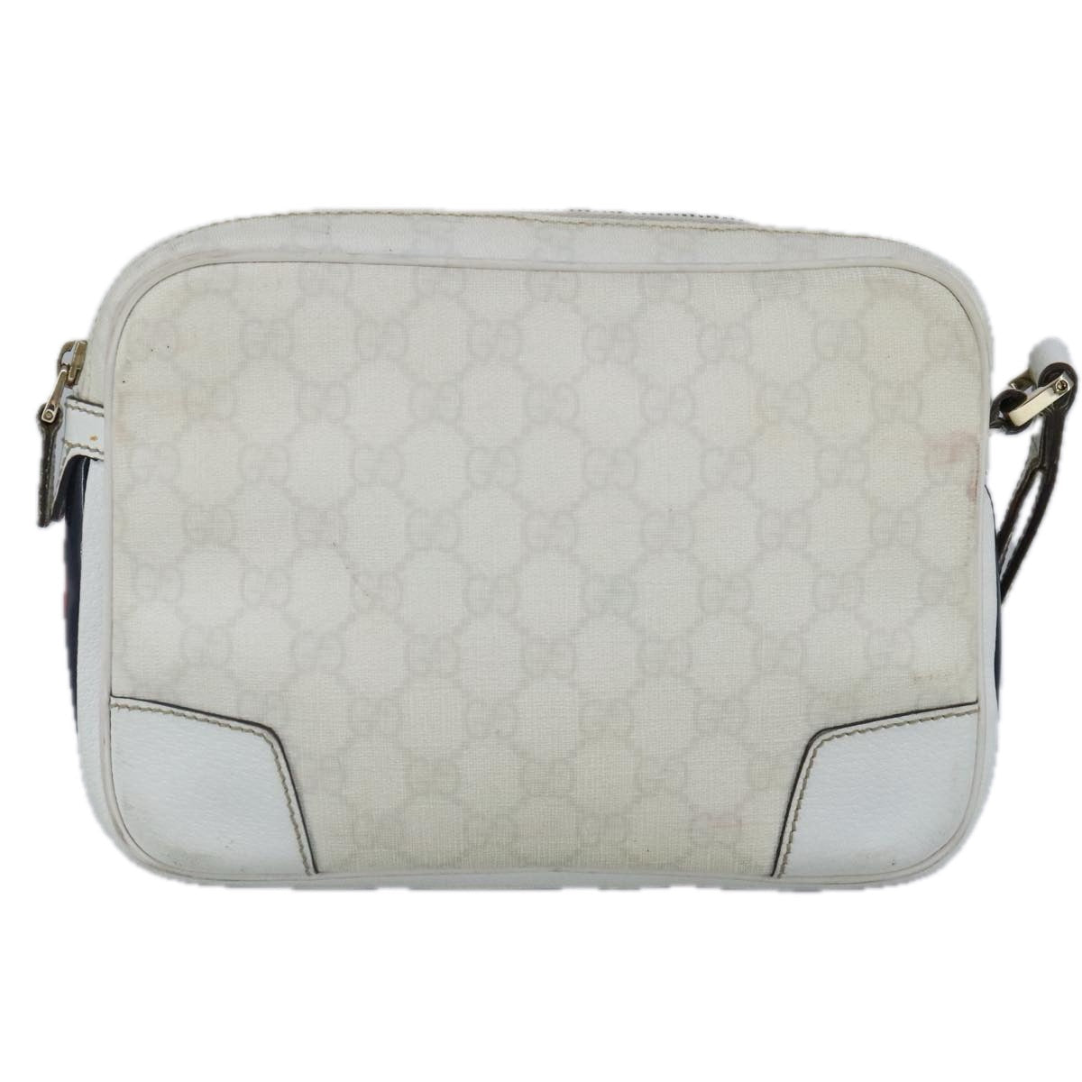 Gucci Sherry White Canvas Clutch Bag
