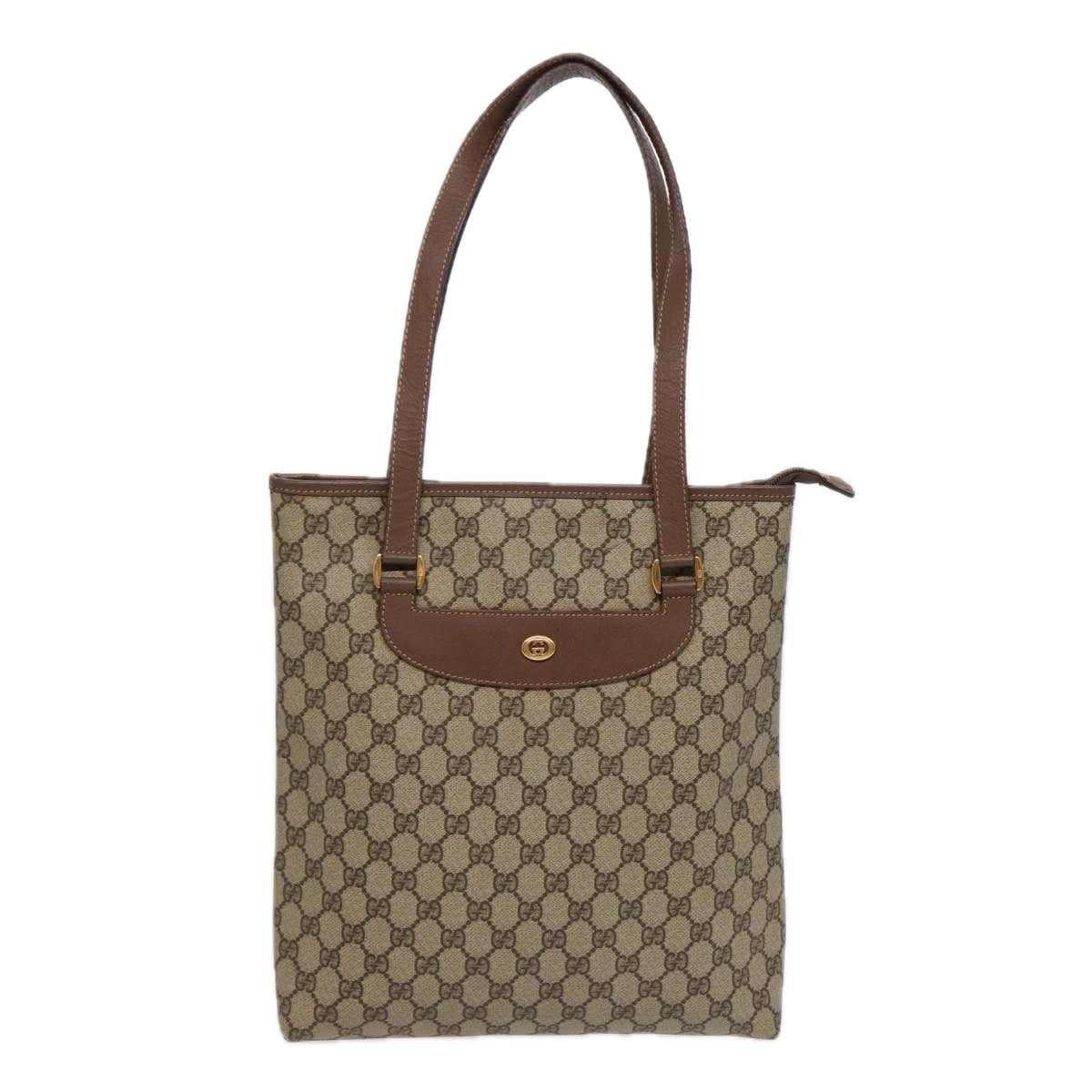 Gucci Gg Canvas Brown Canvas Tote Bag