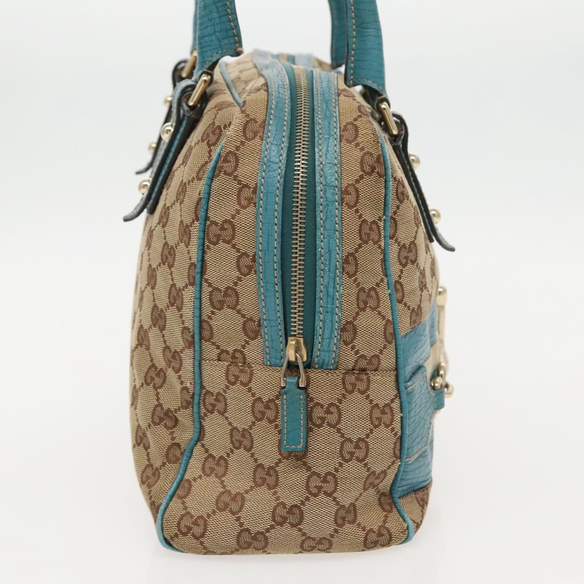 Gucci Horsebit Beige Canvas Tote Bag